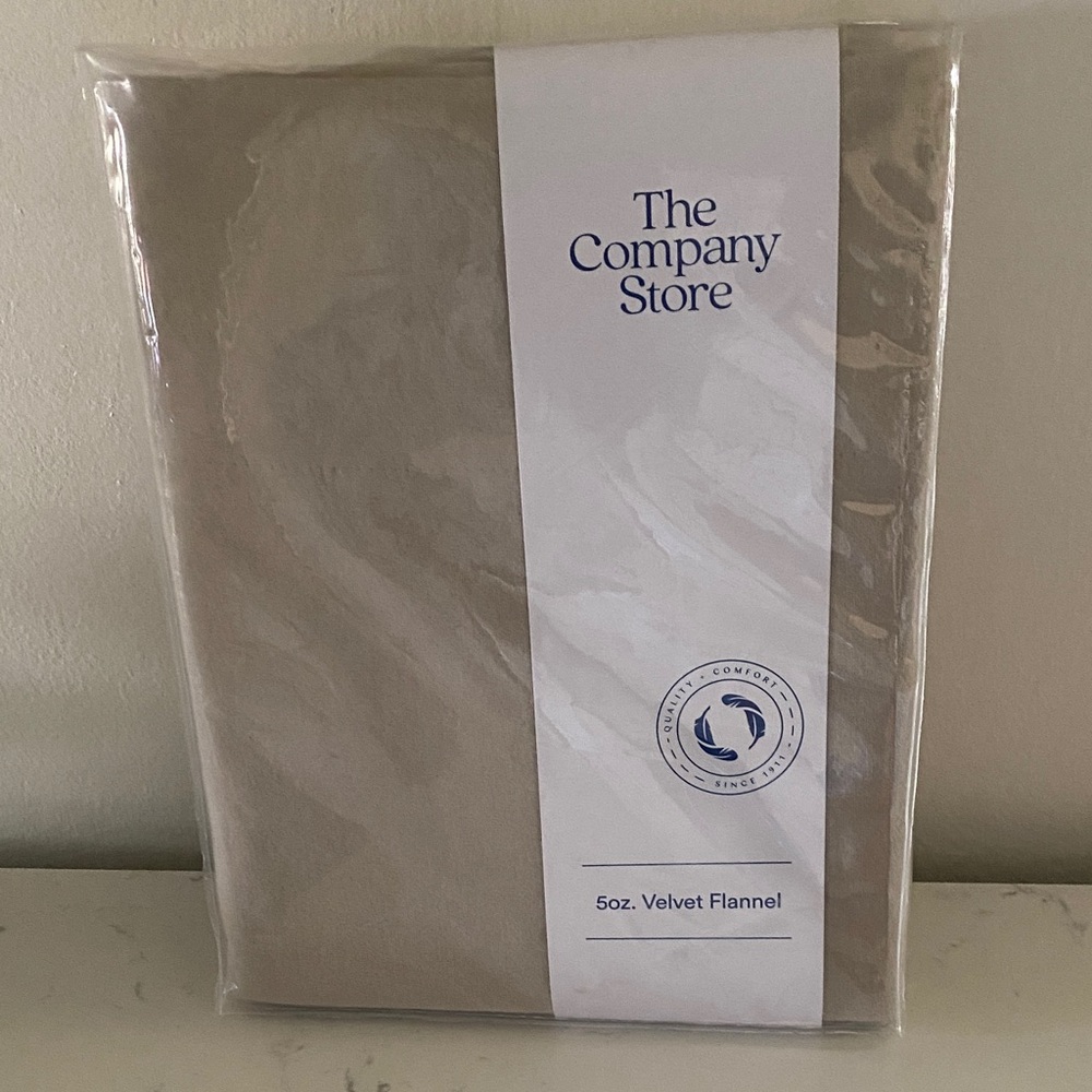 The Company Store Velvet Flannel Sheet in Tan